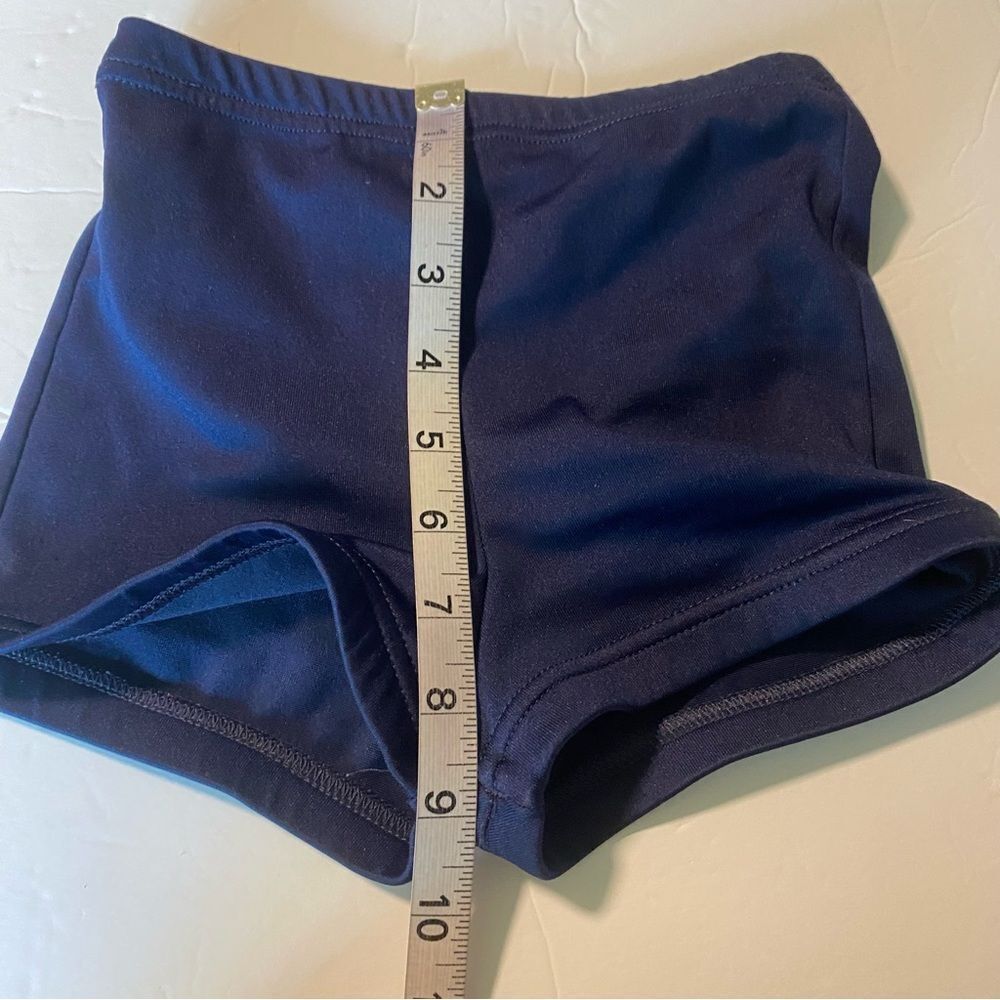 Alleson cheer spanx booty gymnastics tumbling dance shorts navy blue M 8-10 - Picture 4 of 5